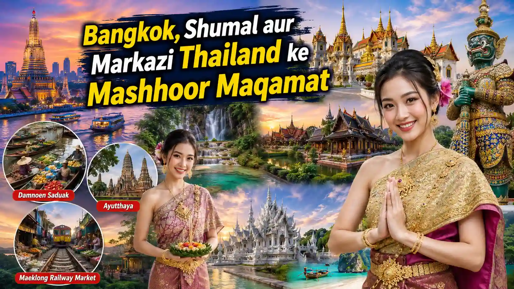 Bangkok, Shumal aur Markazi Thailand ke Mashhoor Maqamat