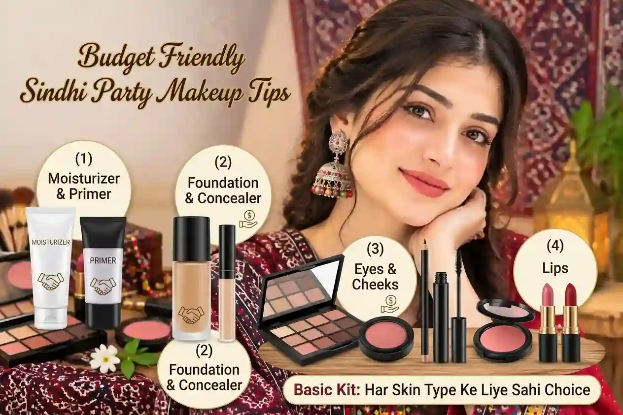 Budget Friendly Sindhi Party Makeup