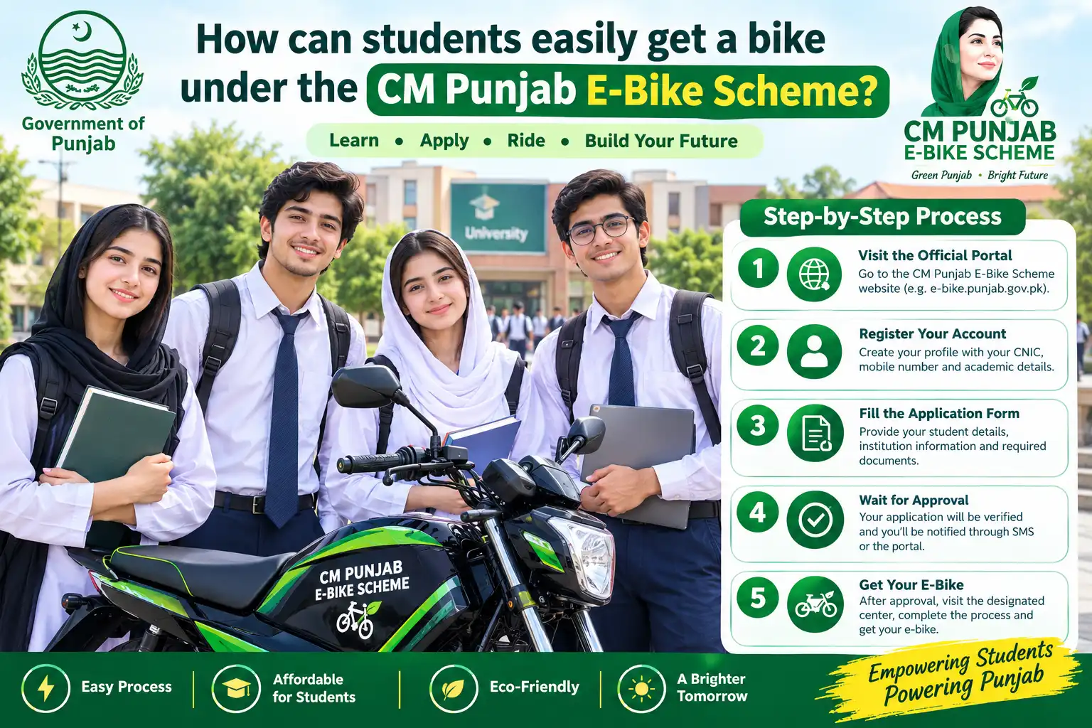 How can students easily get a bike under the CM Punjab E-Bike Scheme?
