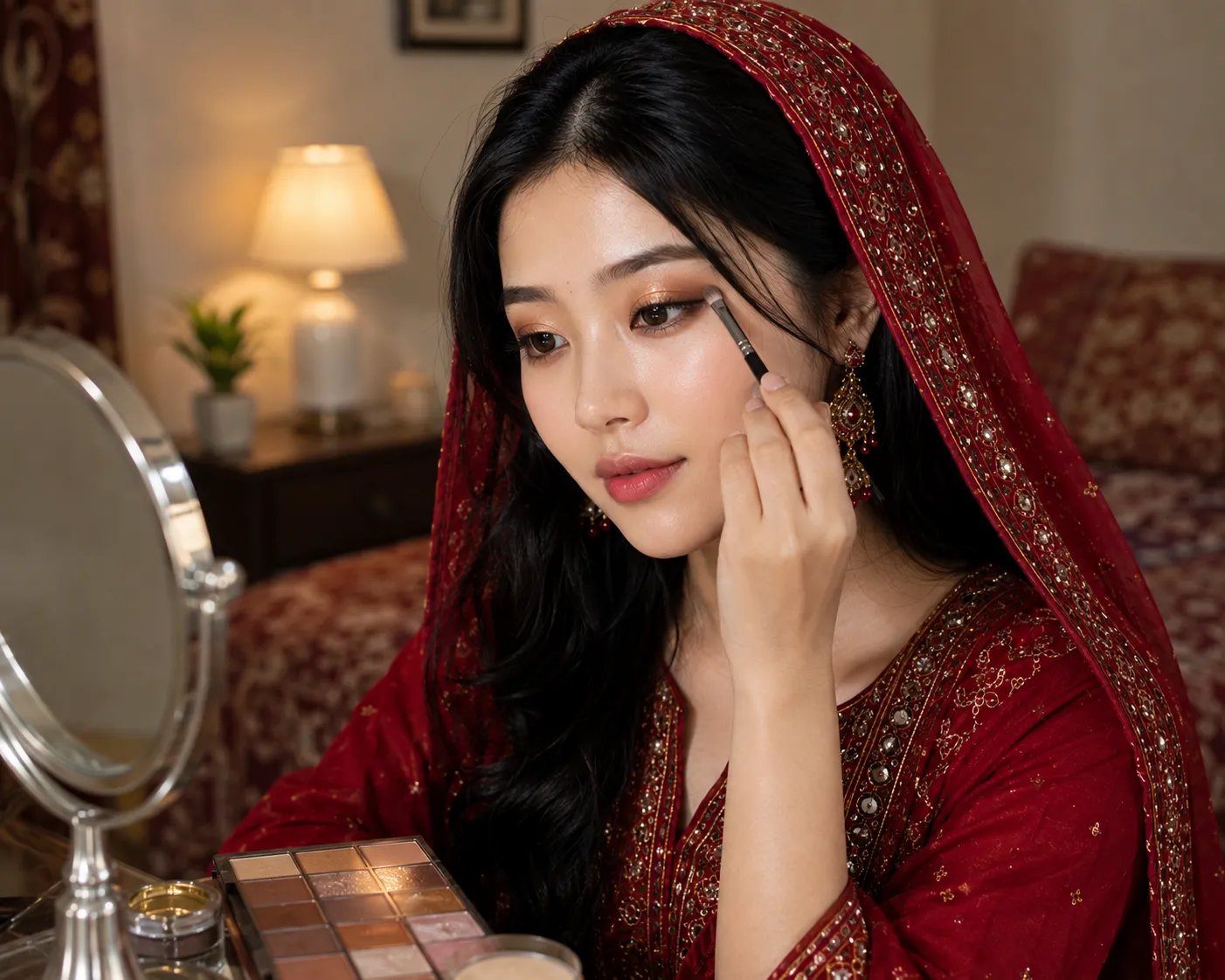 Eye Makeup Soft Smokey Bronzed aur Gold Tones