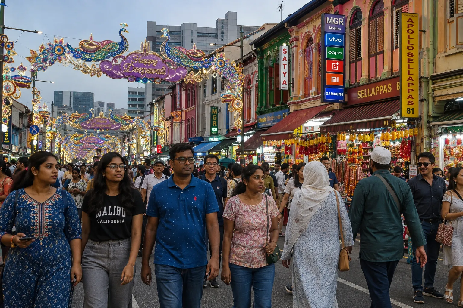 Happy Deepavali on Little India Street