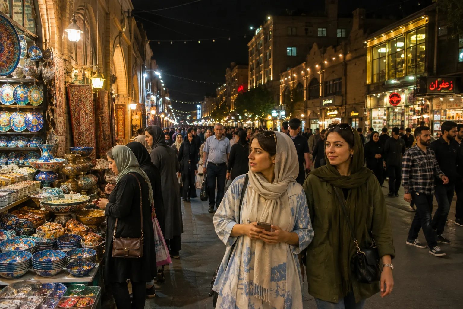 Iran Ke Bazaar Aur Raat Ki Zindagi