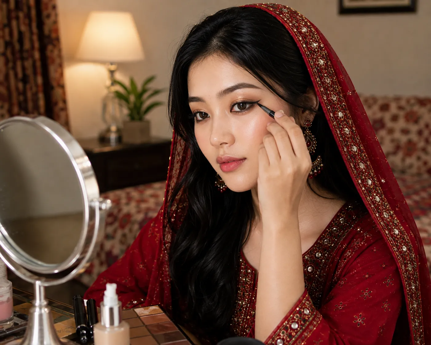 Kajal aur Soft Winged Eyeliner