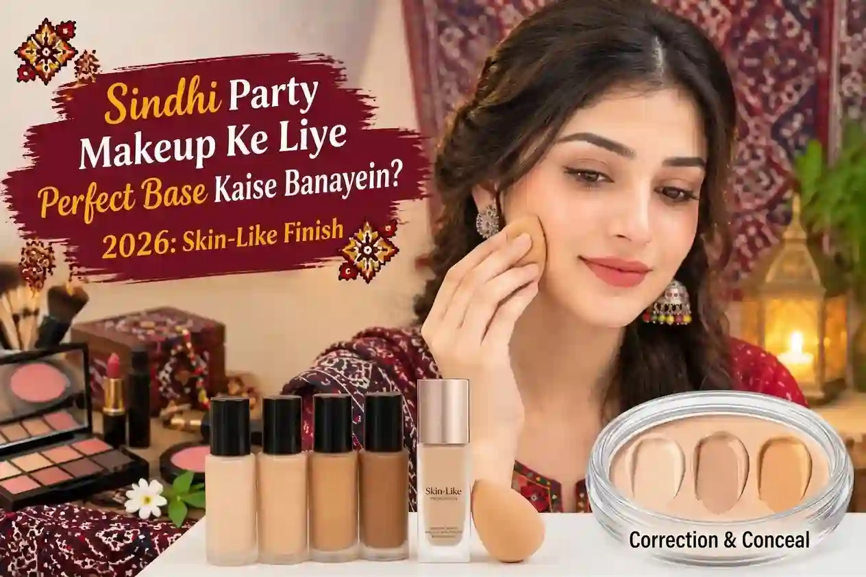 Sindhi Party Makeup Ke Liye Perfect Base Kaise Banaye