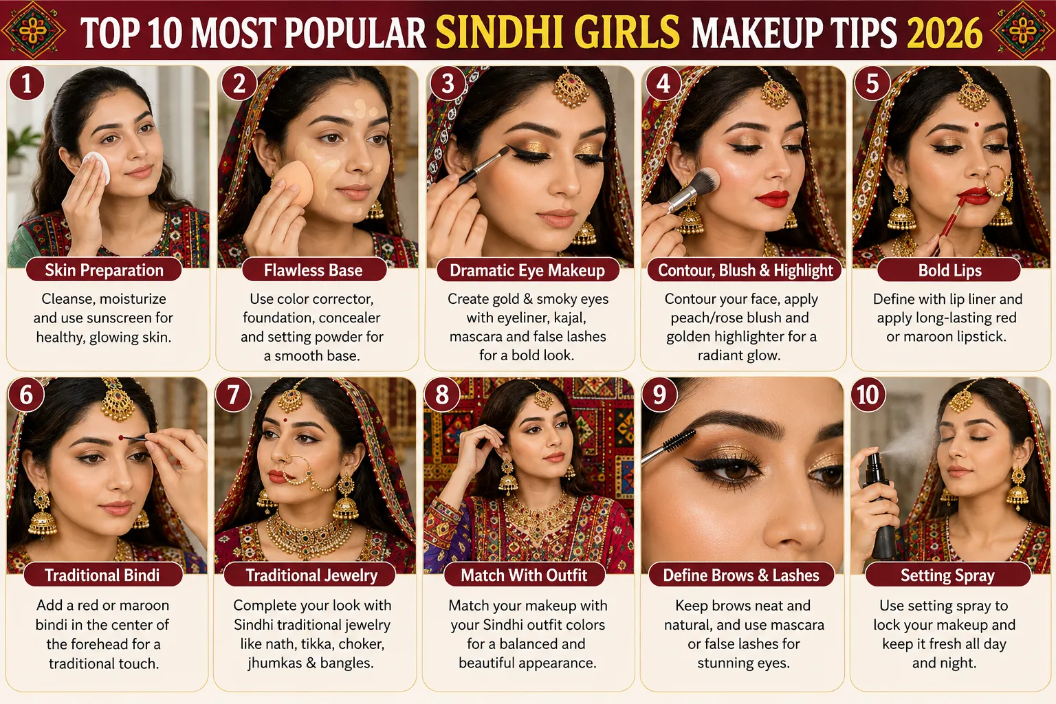 Top 10 Most Popular Sindhi Girls Makeup Tips 2026