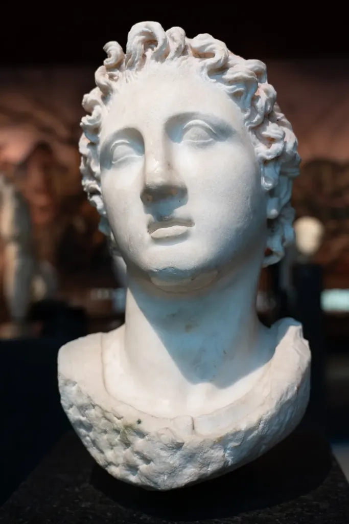 Marble bust of Alexander the Great in the Istanbul Archaeological Museums