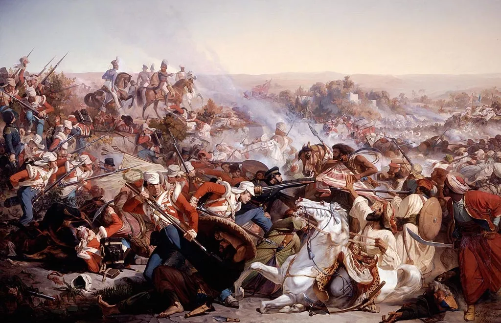 Edward Armitage painting of the Battle of Miani, 17 February 1843
