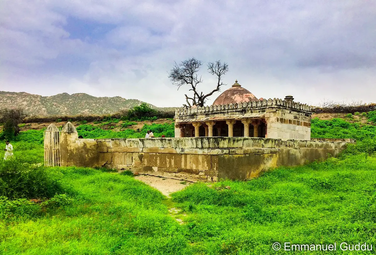 White marble Bhodesar Mosque built in 1505 near Nagarparkar