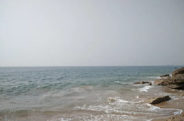 Rocky shoreline and open sea at French Beach (Haji Ali Goth), Karachi