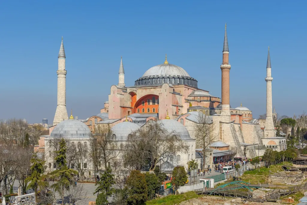 Hagia Sophia in Istanbul, the city once known as Constantinople and Byzantium