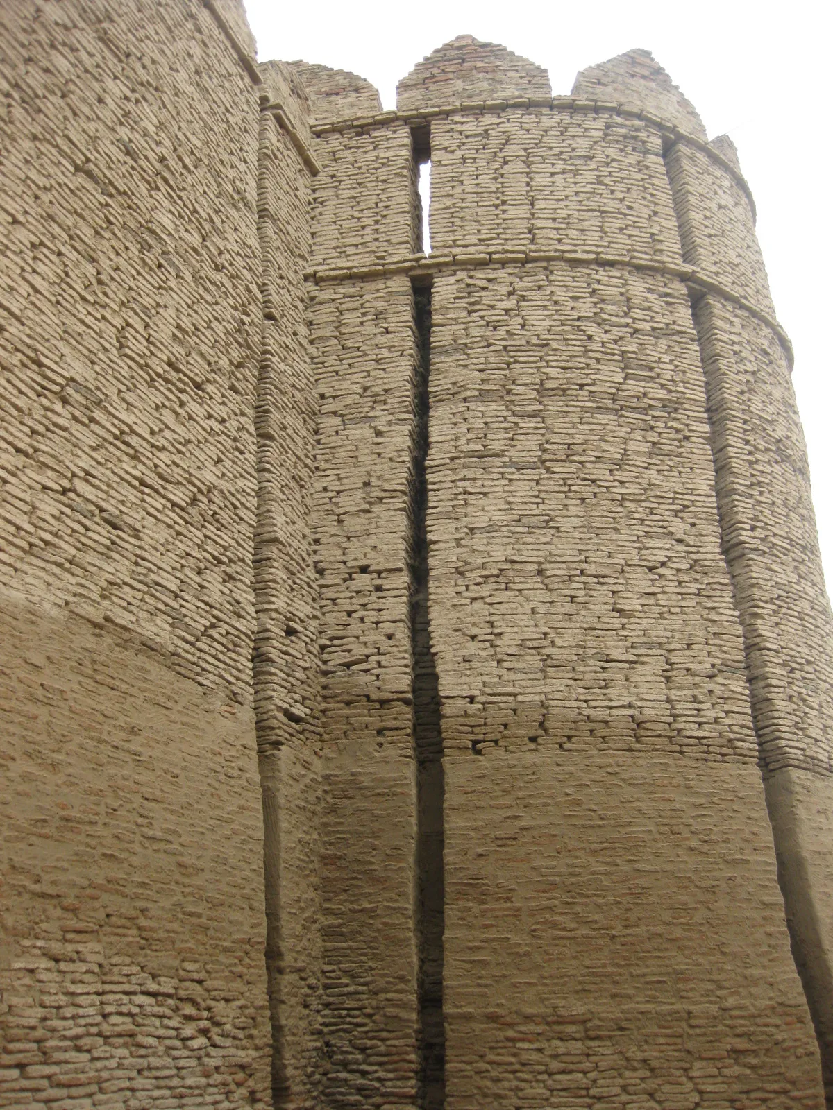 Rounded brick bastion on the wall of Kot Diji Fort
