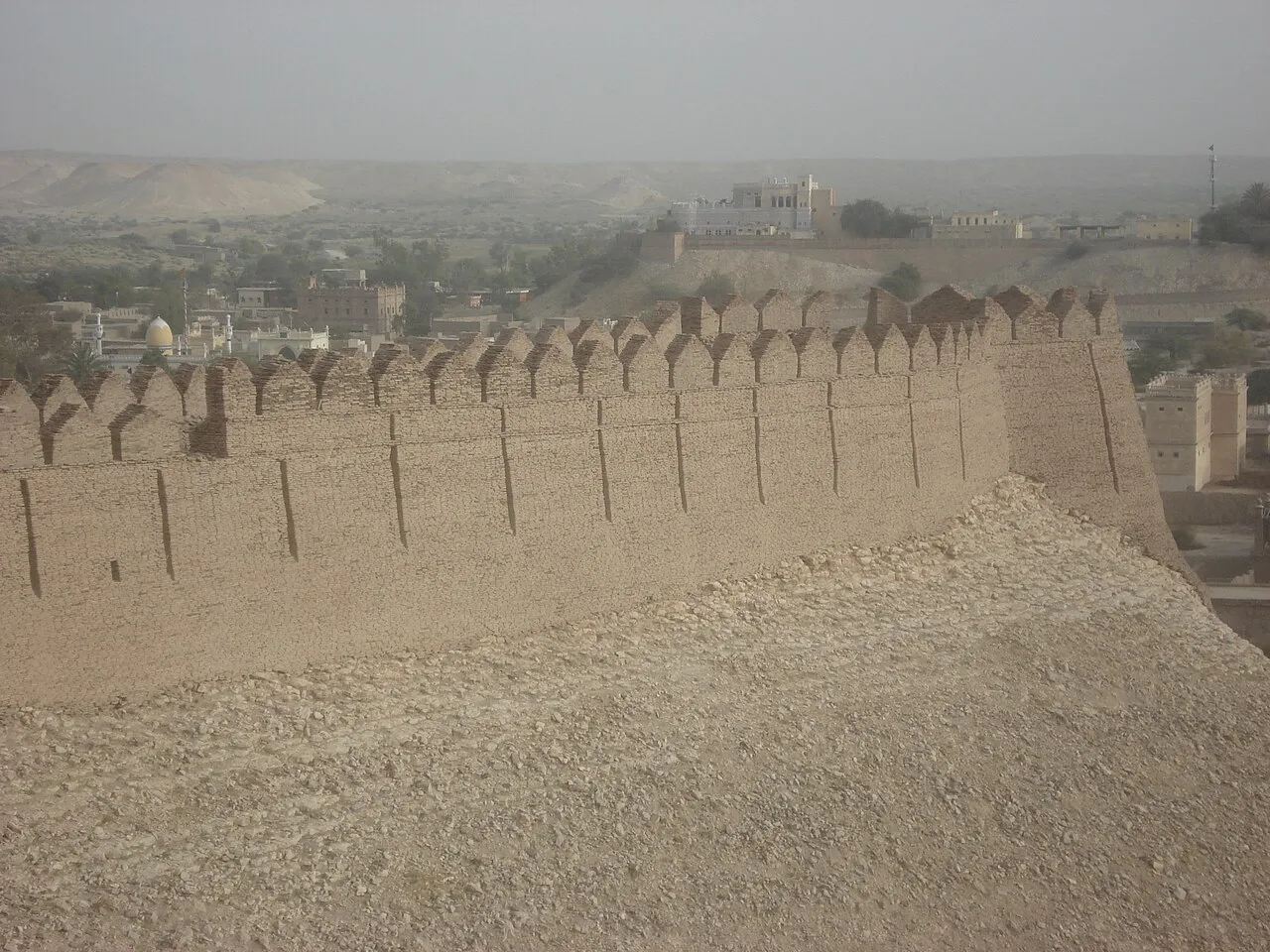 View of Kot Diji town and the surrounding plain from the fort walls
