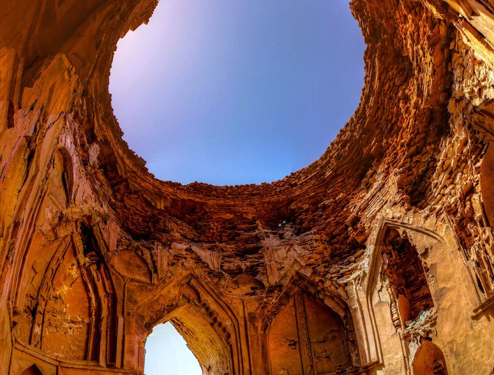 Carved stone tomb of Jam Nizamuddin II at Makli Necropolis, Thatta