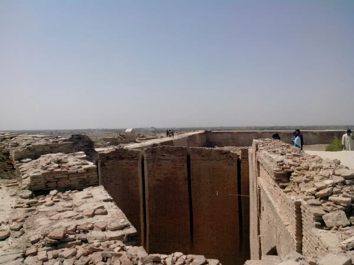 Brick walls and bastions of Naukot Fort, built by Mir Karam Ali Khan Talpur in 1814