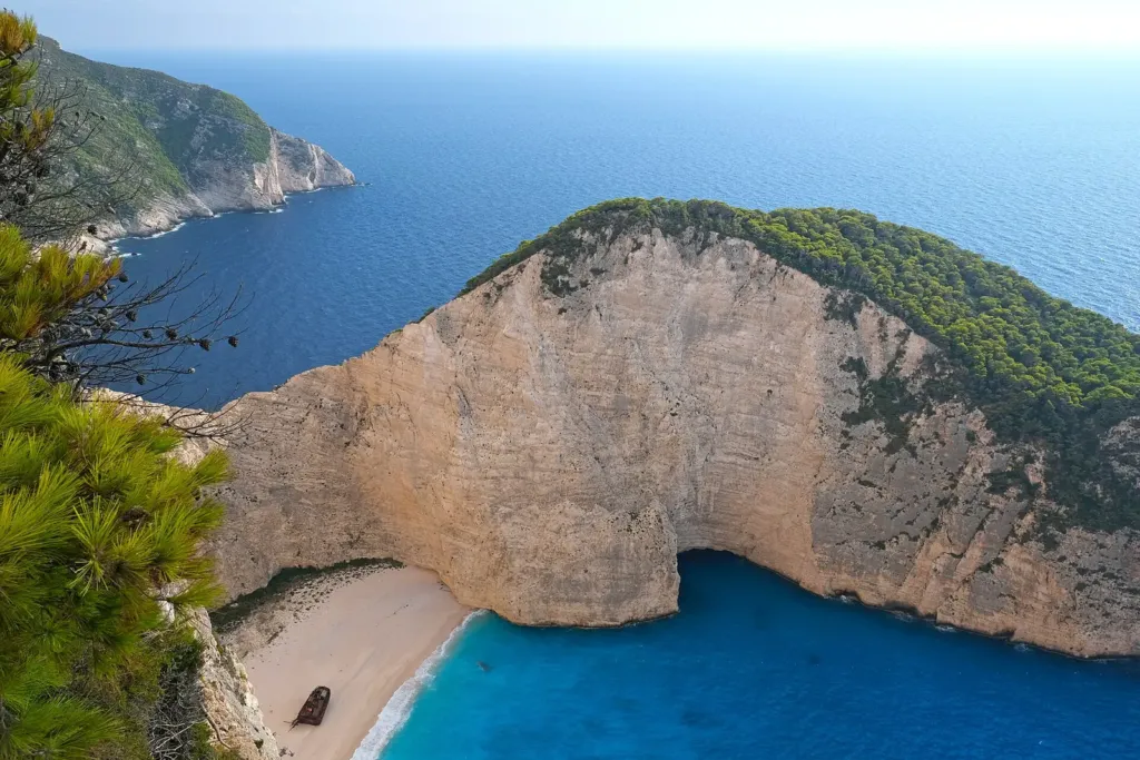Navagio (Shipwreck) Beach on the island of Zakynthos, Greece