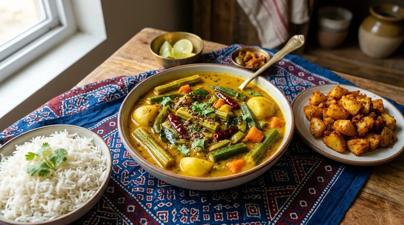 Sindhi Curry Recipe: Tangy Gram Flour and Vegetable Kadhi