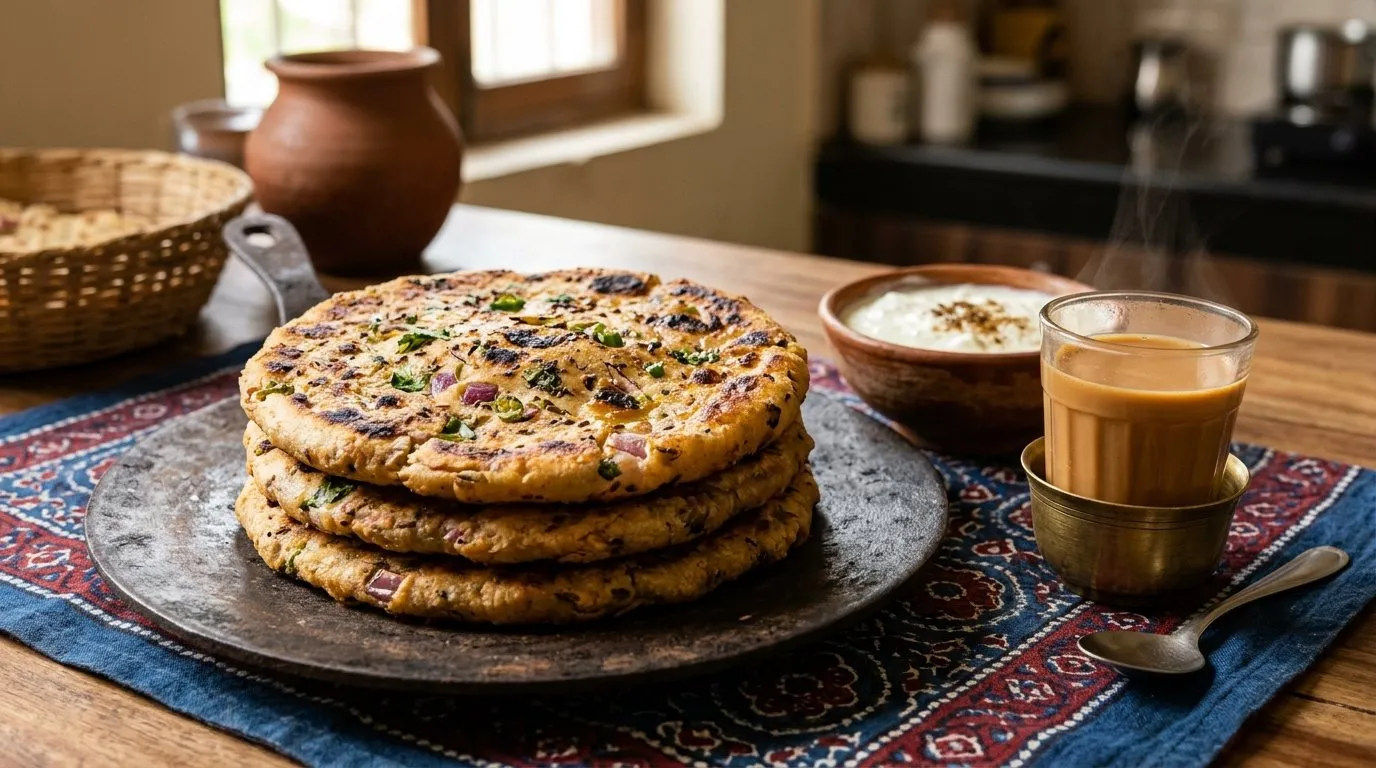Sindhi Koki Recipe: Crispy Onion and Chilli Flatbread for Breakfast
